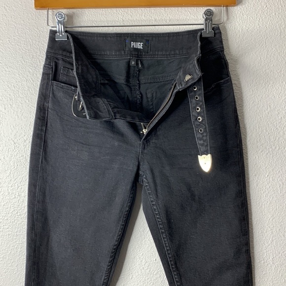 Paige Hoxton Ankle Peg Black Jeans with Belt Women’s size 27 - Picture 6 of 9